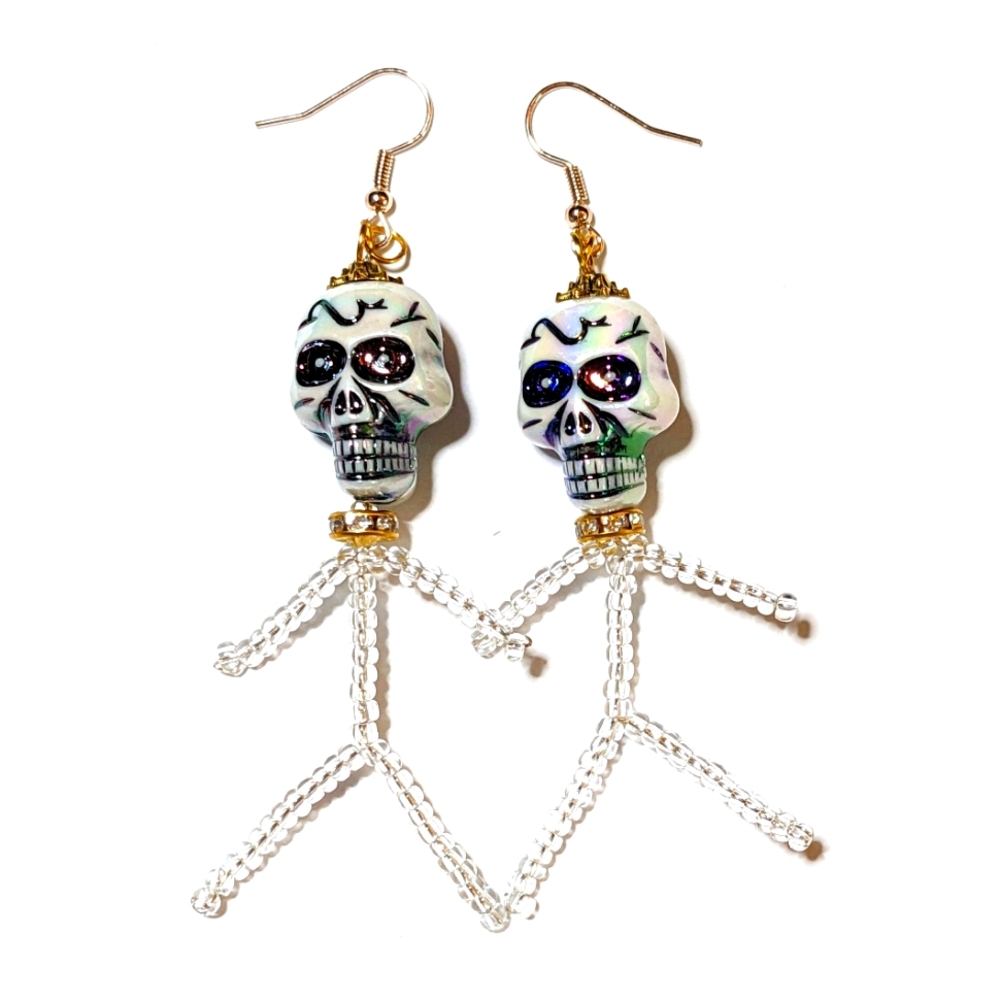 Adorable Handcrafted Skeleton Earrings